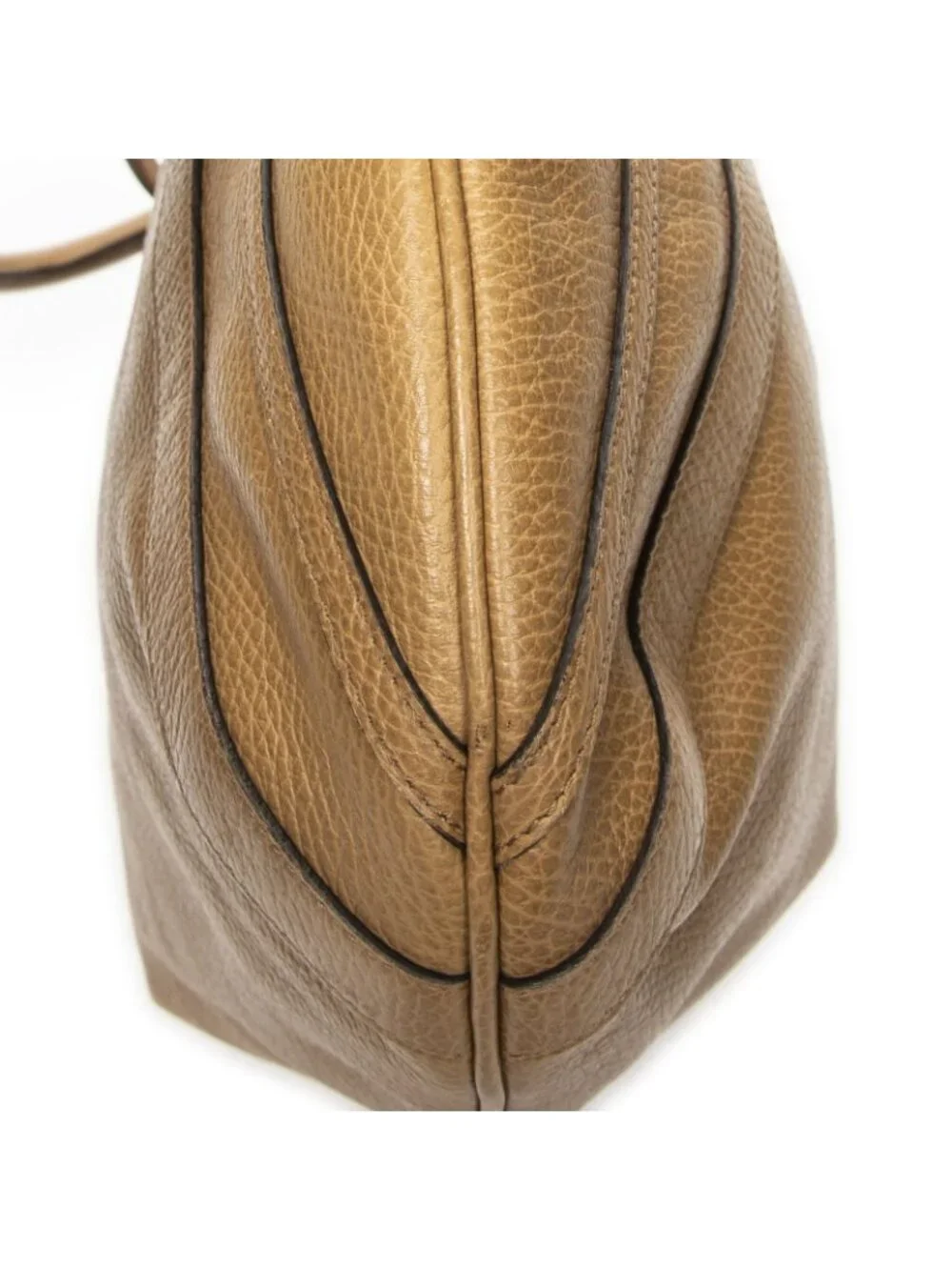 Gucci Convertible Tote Bag Tan Grain Calfskin Leather